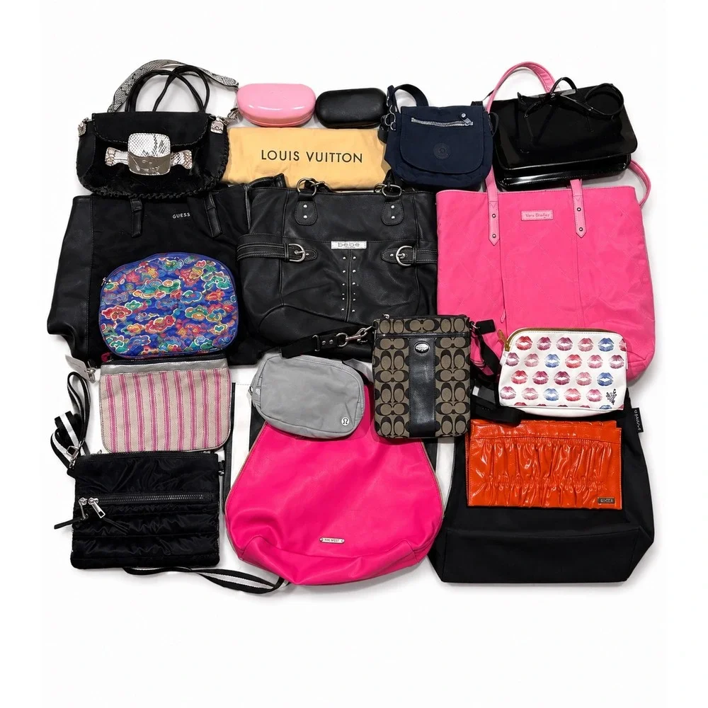 Coach, LV, Oscar de la Renta Purse & Wallet Bundle of 20 Wholesale Reseller Lot